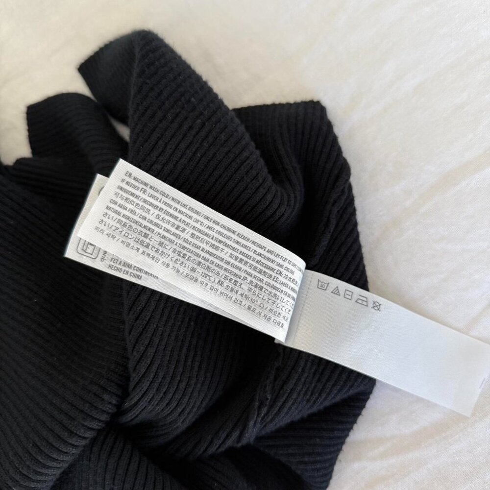 Abercrombie & Fitch Strapless Knit Twist Front Tube Top Black - Picture 6 of 6